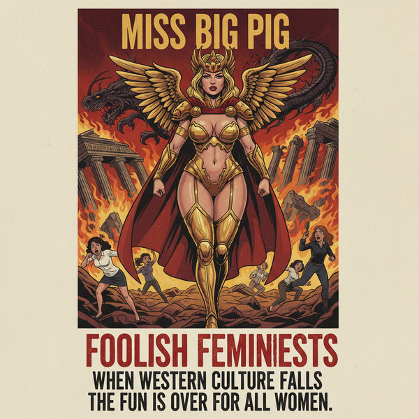 Sex goddess Miss big pig: Foolish feminists,  when western culture falls the fun is over for the al…
