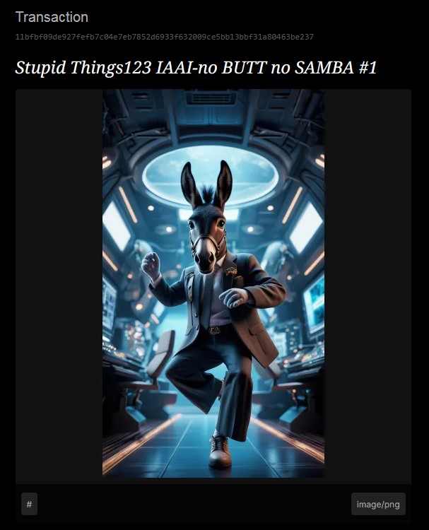 *Stupid Things123* IAAI-no BUTT no SAMBA
#1 / 6 BSV 

@Bsvcrypto 🕺👑