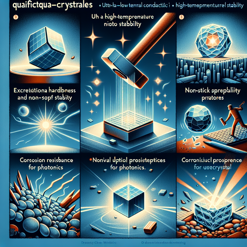 Quasicrystals offer unique combinations of properties impossible with regular crystals:
Ultra-low t…