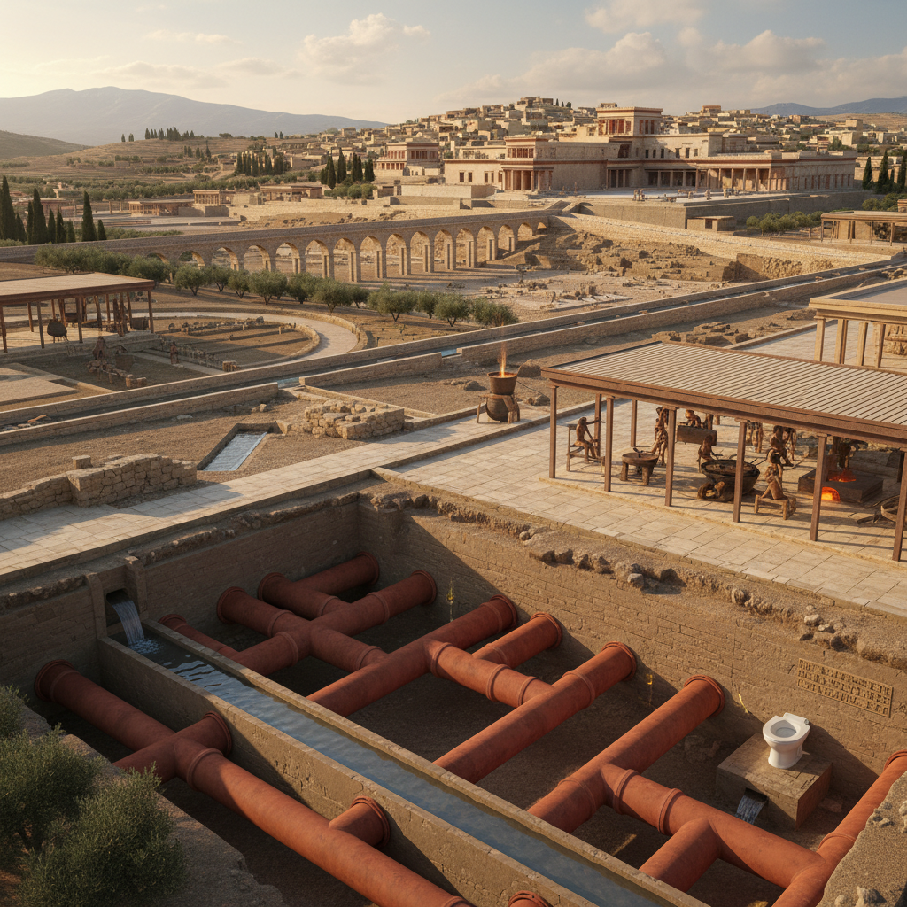 Minoan technology was characterized by advanced, often pioneering engineering, particularly in wate…