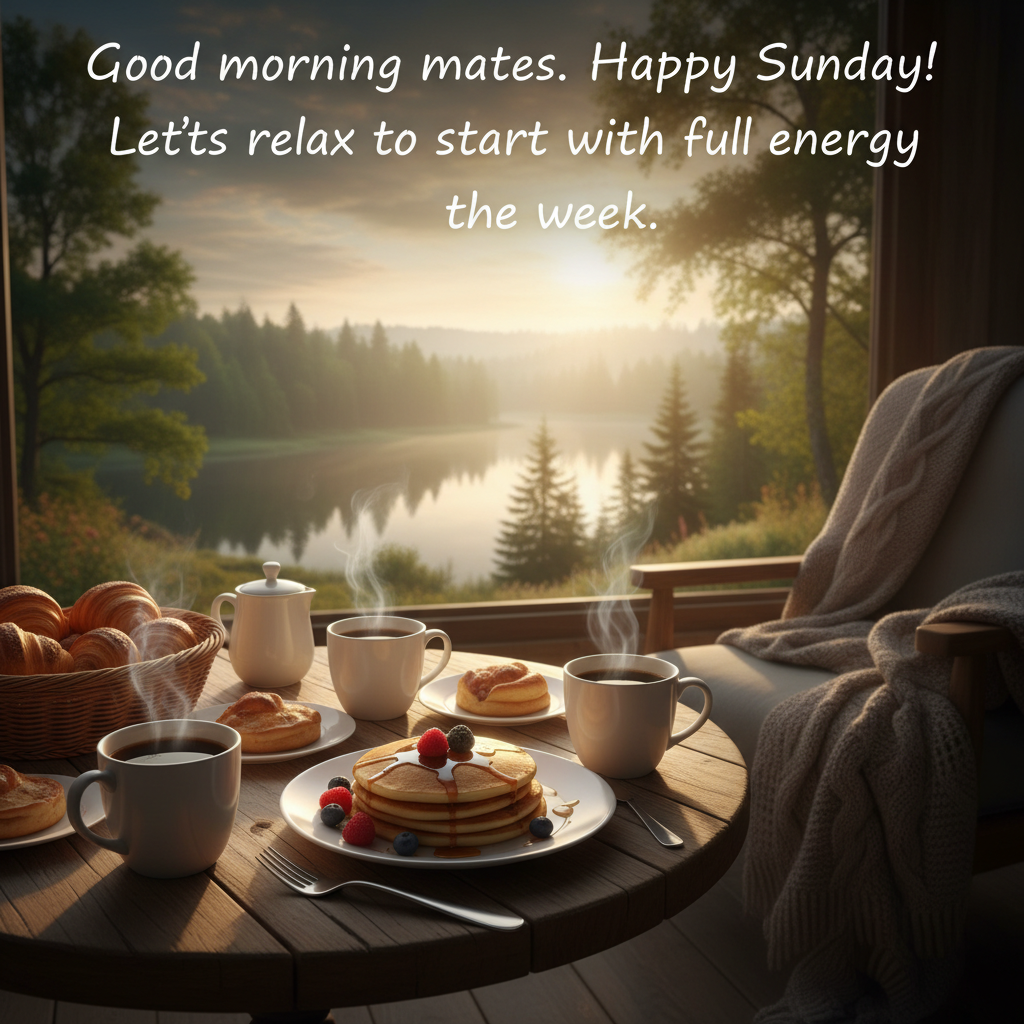 !nb Good morning mates. Happy Sunday! Let's relax to start with full energy the week.