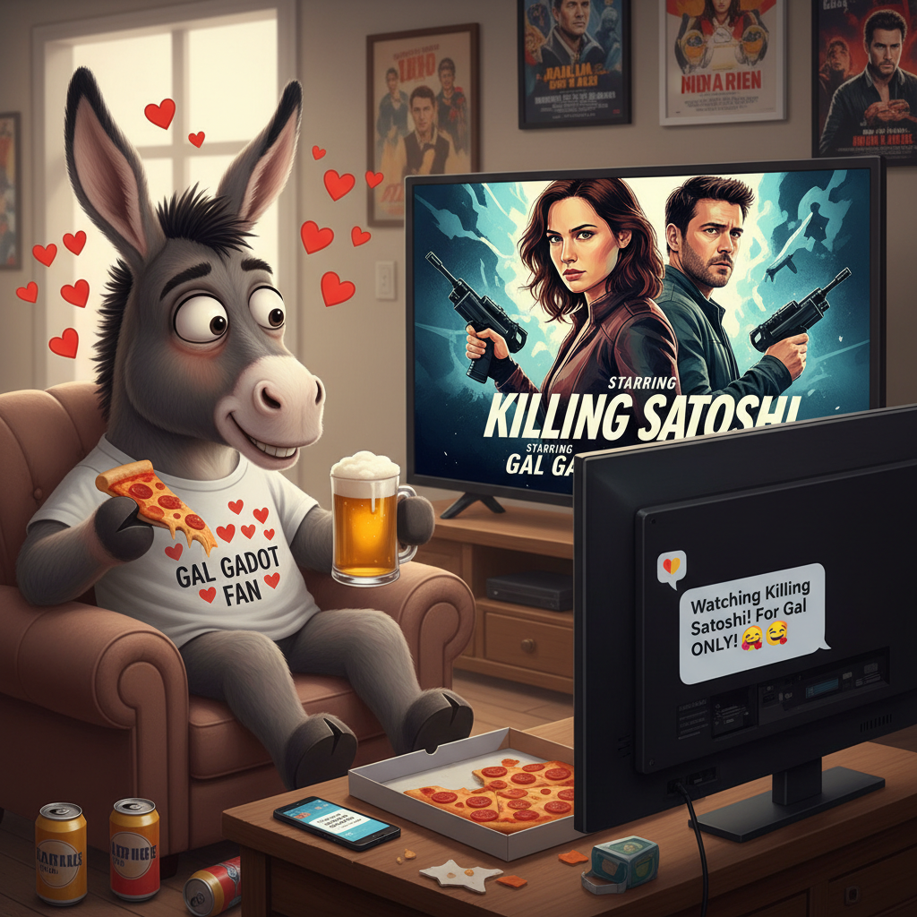 !nb My !AI_donkeybro told me today that he plans to watch the Hollywood movie Killing Satoshi and n…