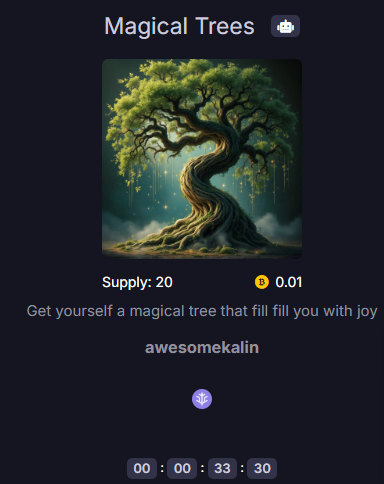Exotic Zoider's, get ready! https://zoide.io/mint-zone/drop/magical-trees