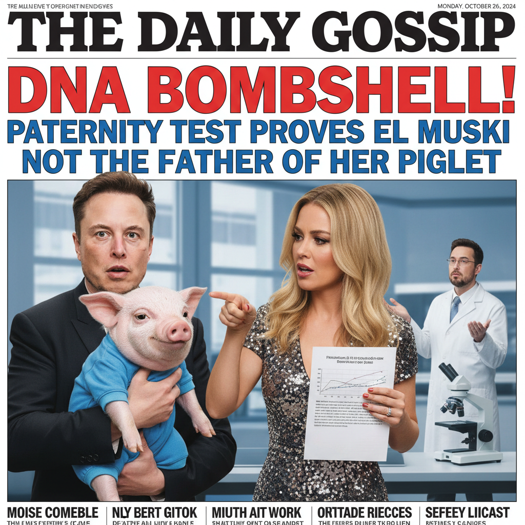 Paternity test proves Elon Musk is not the father of her piglet. !nb