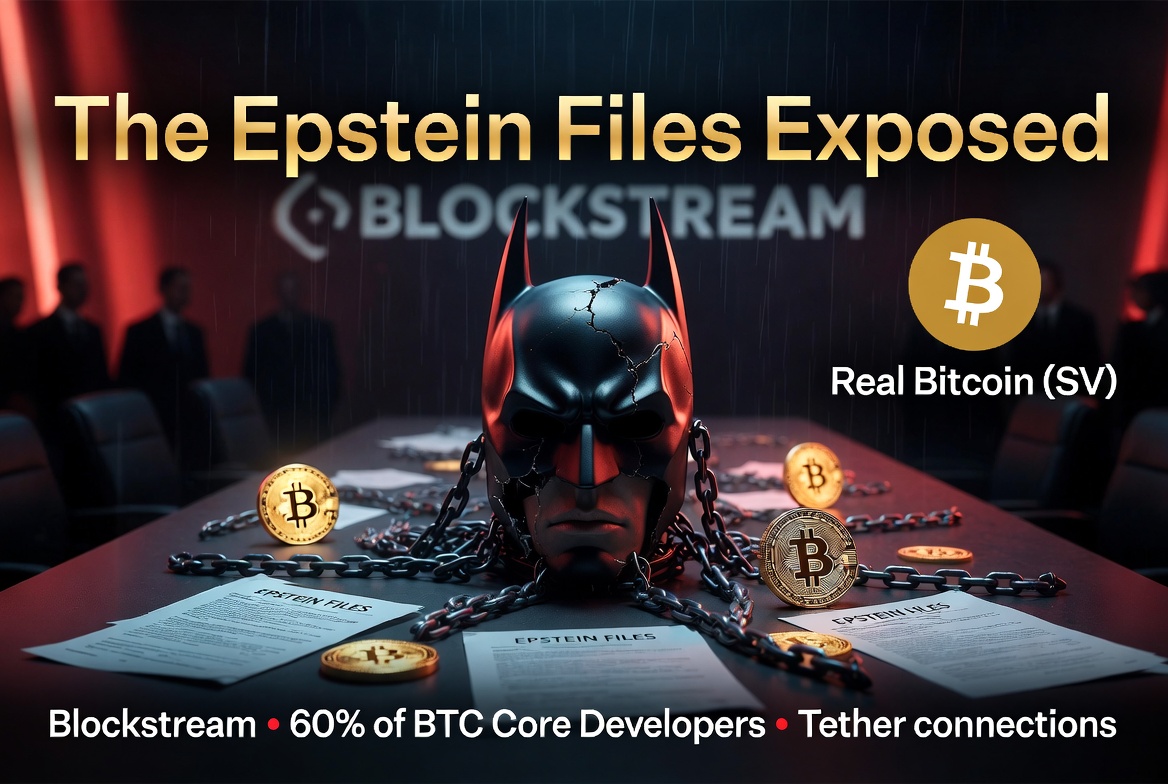 The Dark Knight Moment of Real Bitcoin (SV) 
The Epstein Files just exposed something massive.
Jeff…