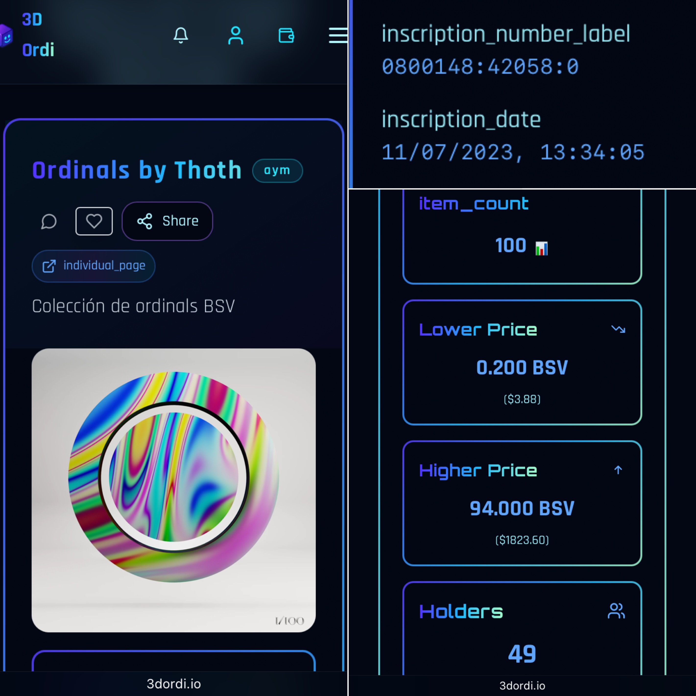 It's quite moving to see BSV ordinals, created on the now defunct Aym, become liquid again after 2 …