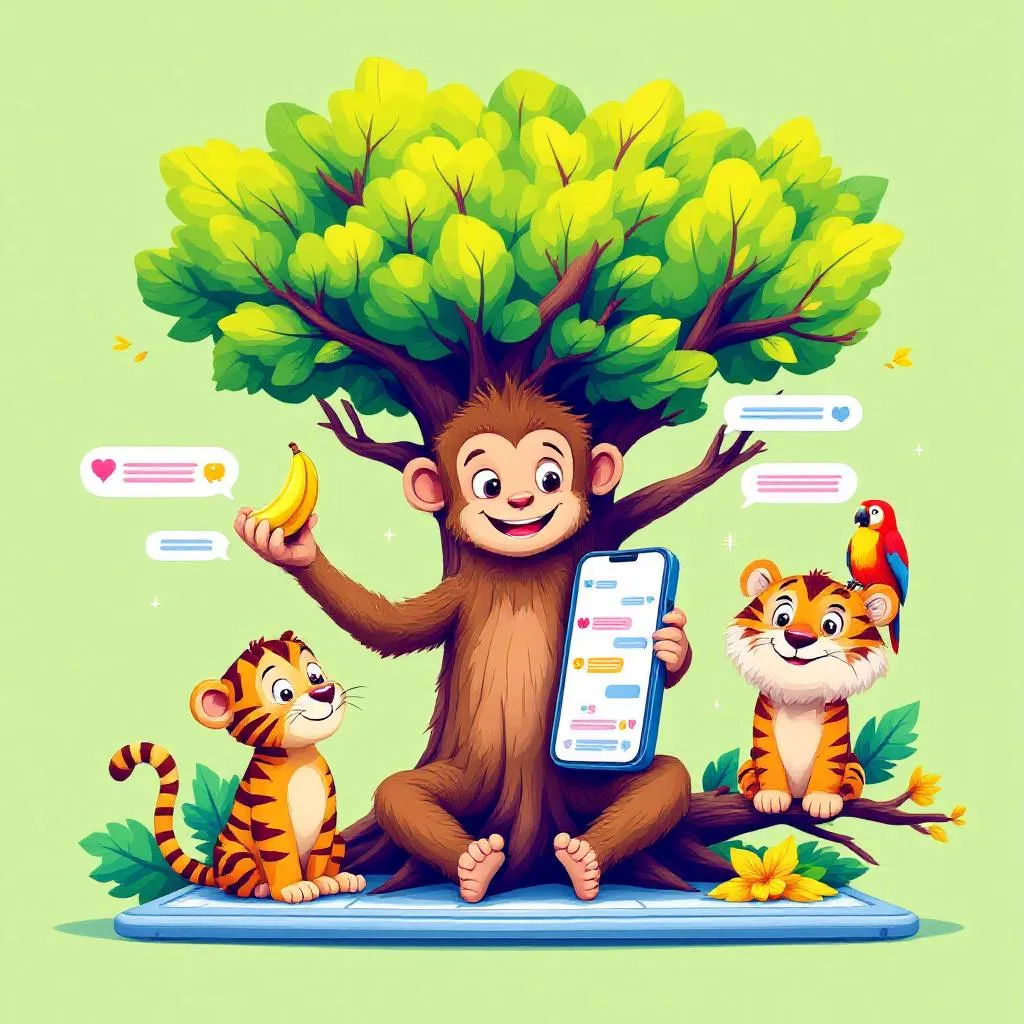 !flux Welcome to Treechat 🌳 📱 🦜 🐵 🐯