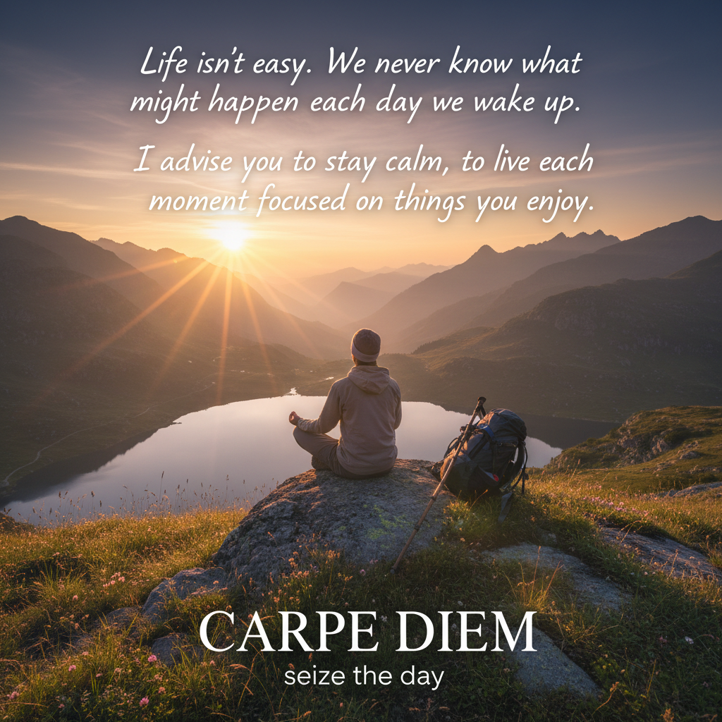 Life isn't easy. We never know what might happen each day we wake up.
I advise you to stay calm, to…