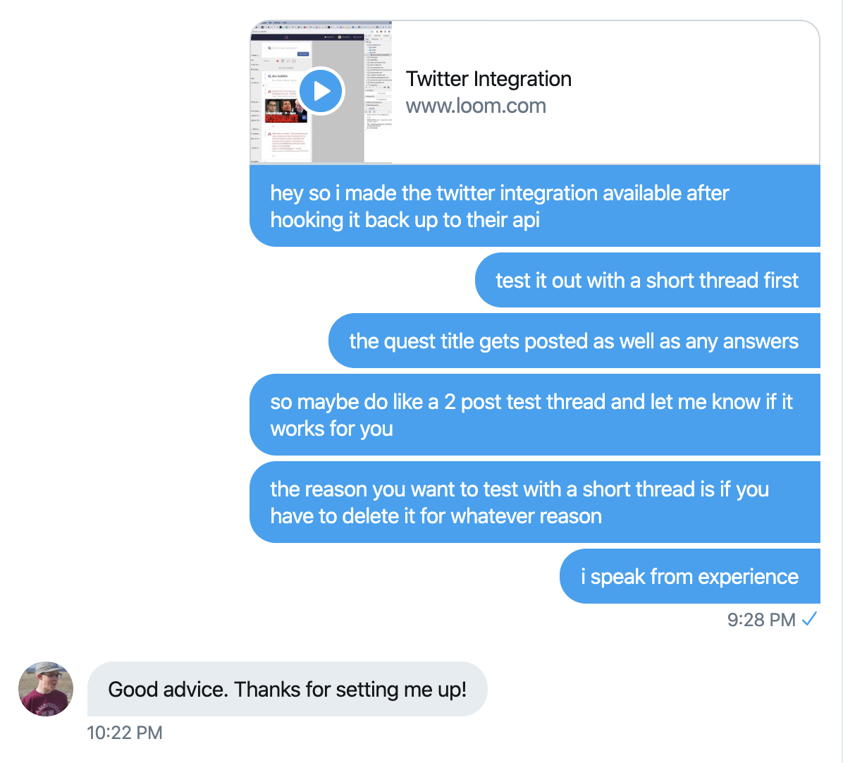 related. i just exposed the twitter integration here is a quick video and attached image has some a…