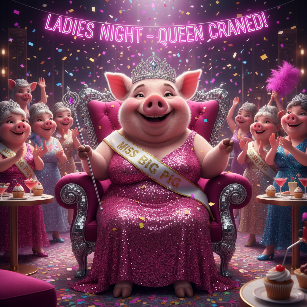 Miss Big Pig crowned queen of ladies night. !nb
