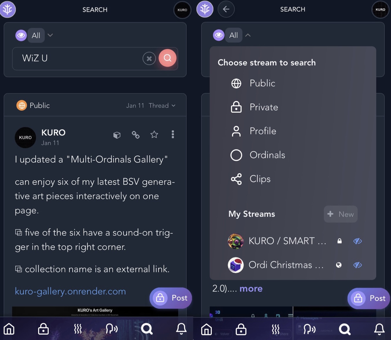 Treechat's search function currently allows you to search by stream, but it would be convenient if …