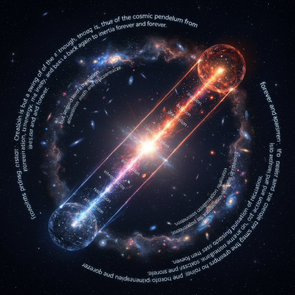 Creation is but a swing of the cosmic pendulum from inertia, through energy, and back again to iner…