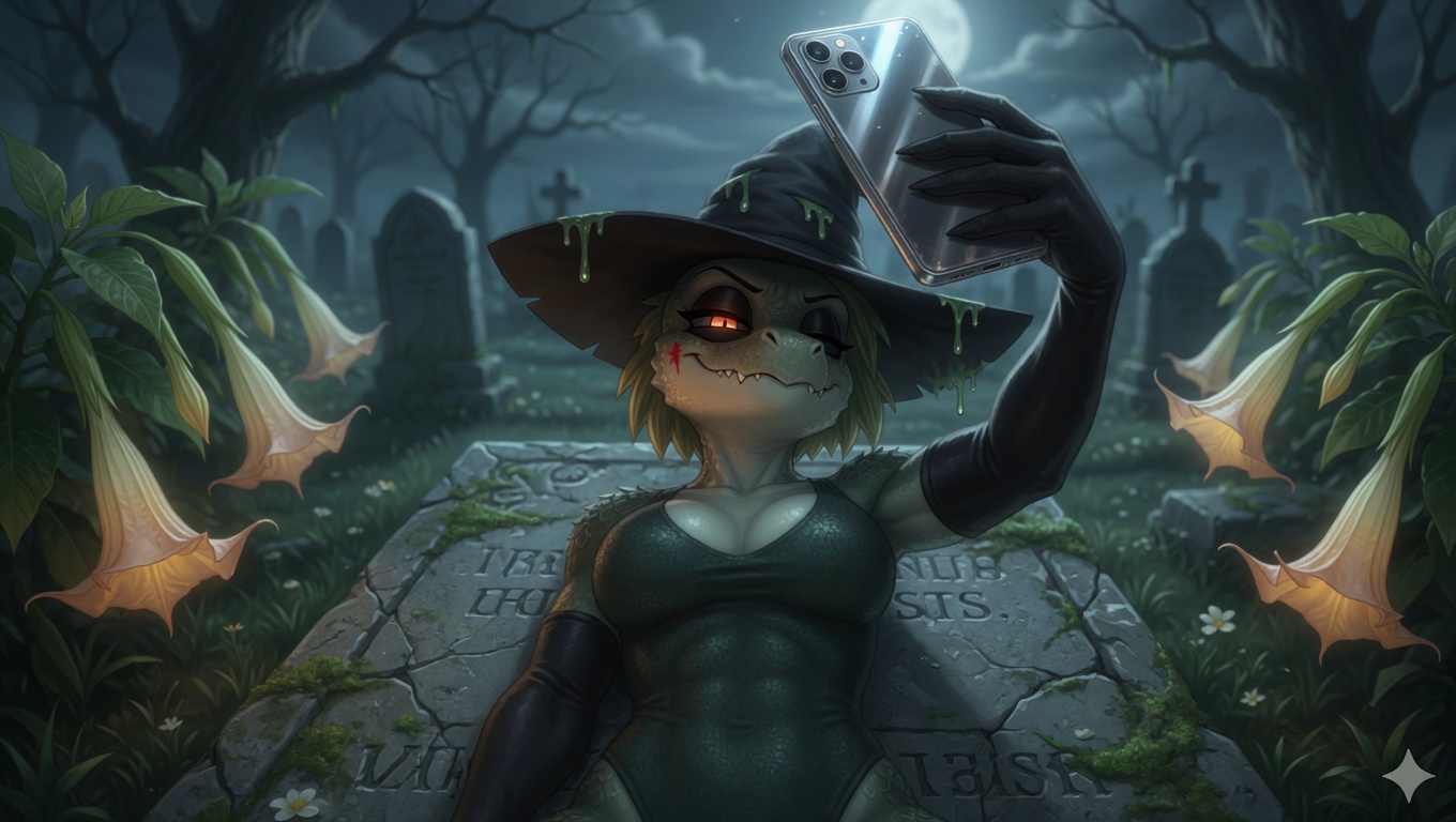 death is vital how else are you going to take a selfie on your own grave