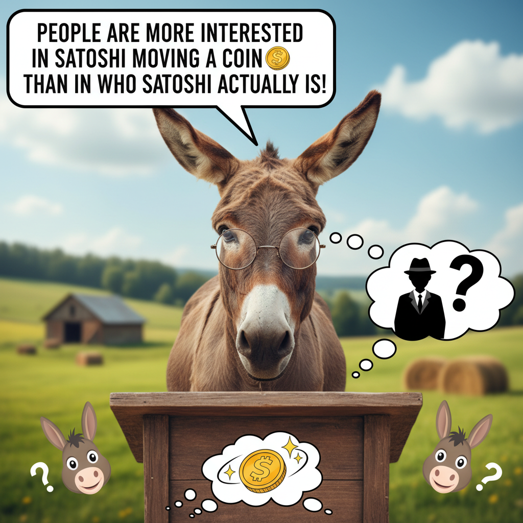 !nb My wisest donkey says: People are more interested in Satoshi moving a coin🪙 than in who Satoshi…