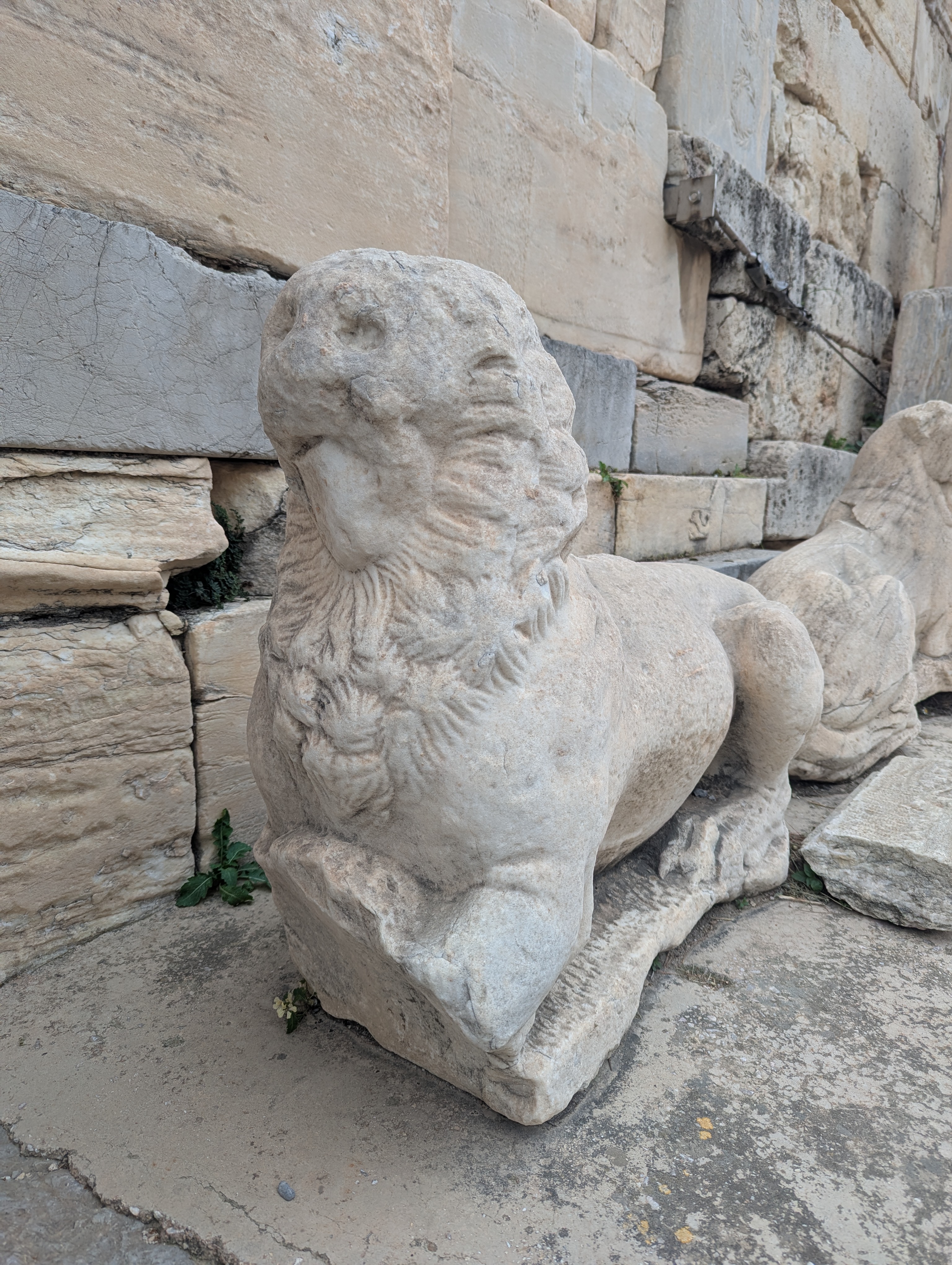 Lion sculptures at the Acropolis