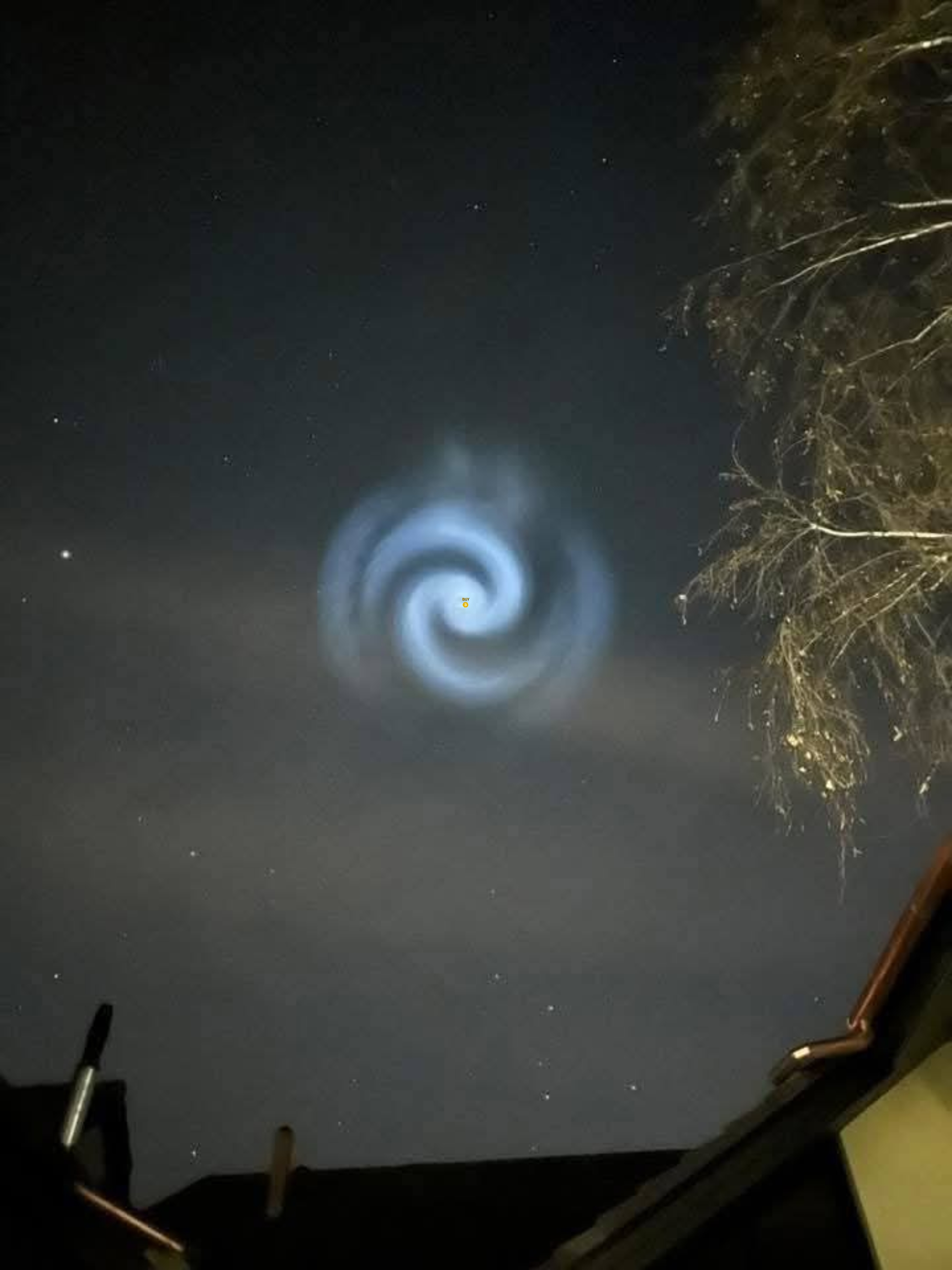 Hidden message inside the spiral
(If you zoom in you can just see it)
It's a sign