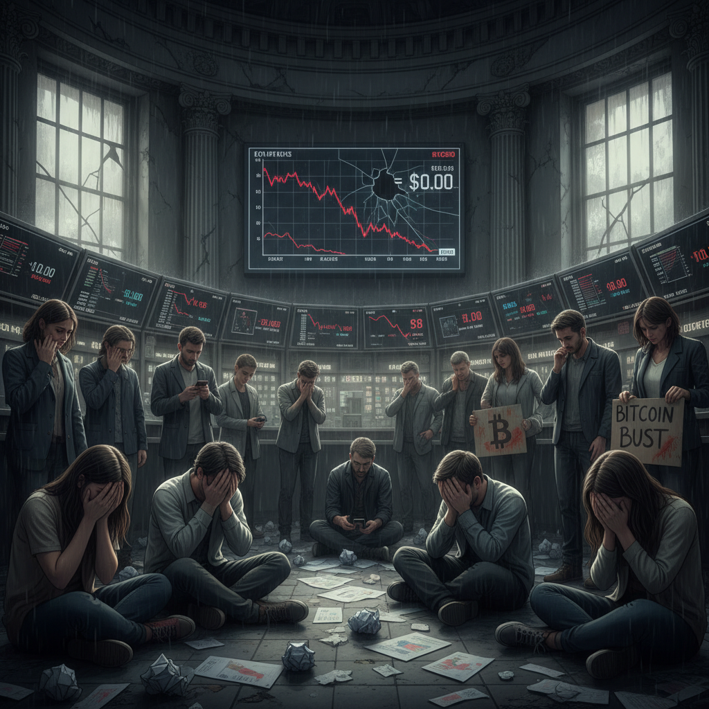 !nb BitCoin to $0 people loosing faith and hope.