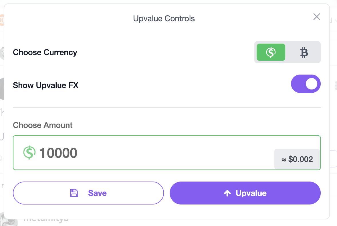 yes, you can smash that upval button and/or customize the amount each upval sends by default, and/o…