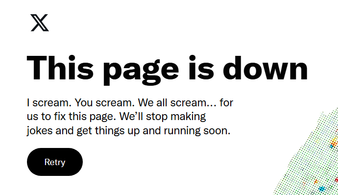 A minute ago X went down in The Netherlands