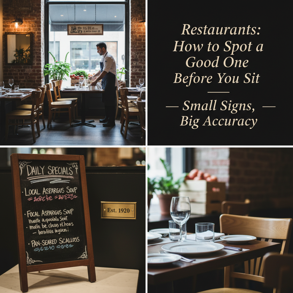 !nb Restaurants: how to spot a good one before you sit — small signs, big accuracy