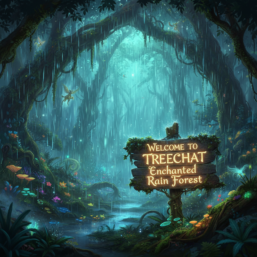 Welcome to treechat enchanted rain forest. !nb