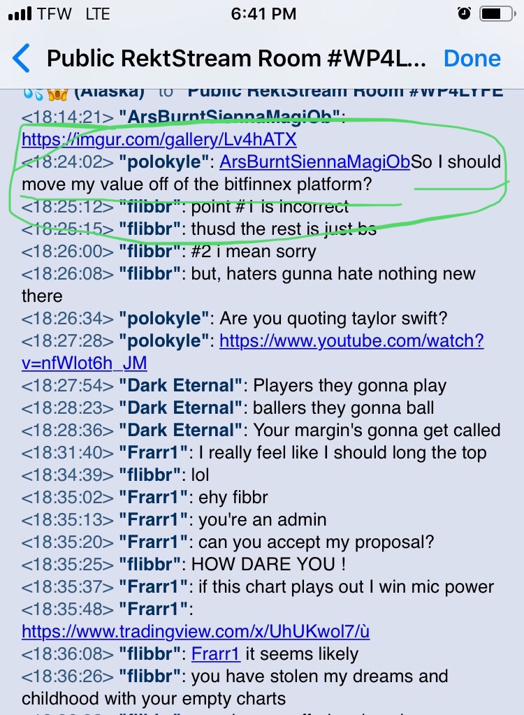 I was tolerated as a known real BitCoin clown...right up until this question 🧐