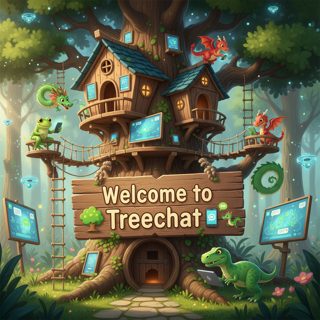 Welcome to Treechat 🌳 📱 🐸 🐉 🐲 🦖 !nb