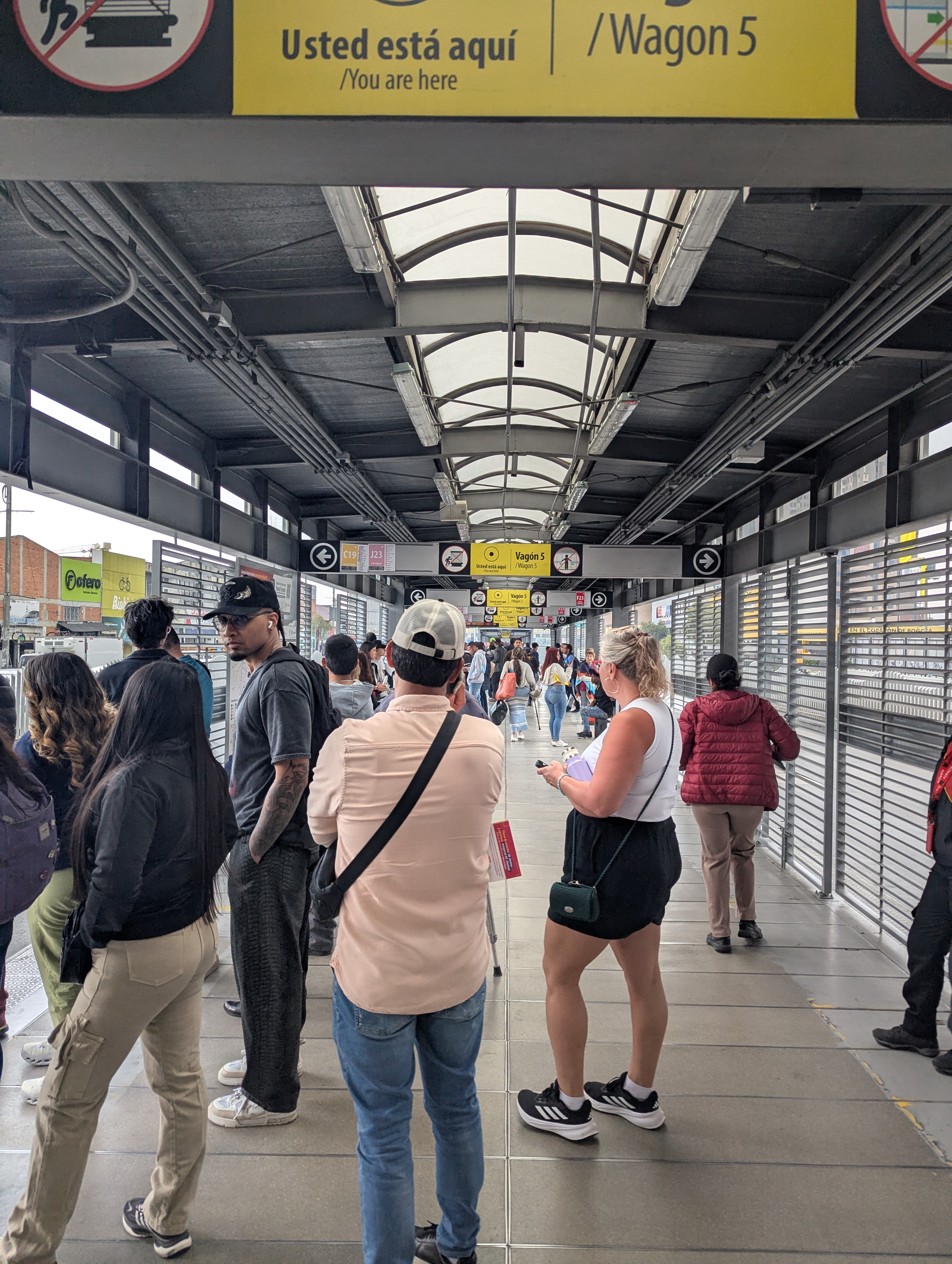 Bogota transit on ramps are something eles. You have to be aggressive to get on the bus