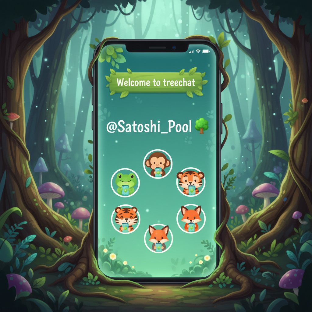 Welcome to treechat @Satoshi_Pool 🌳📱🐸🐵🐯🦊 !nb