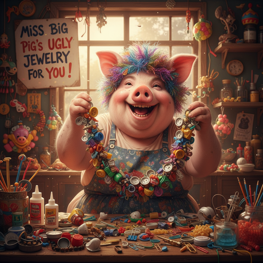 Miss Big Pig makes ugly jewlery for you.. !nb