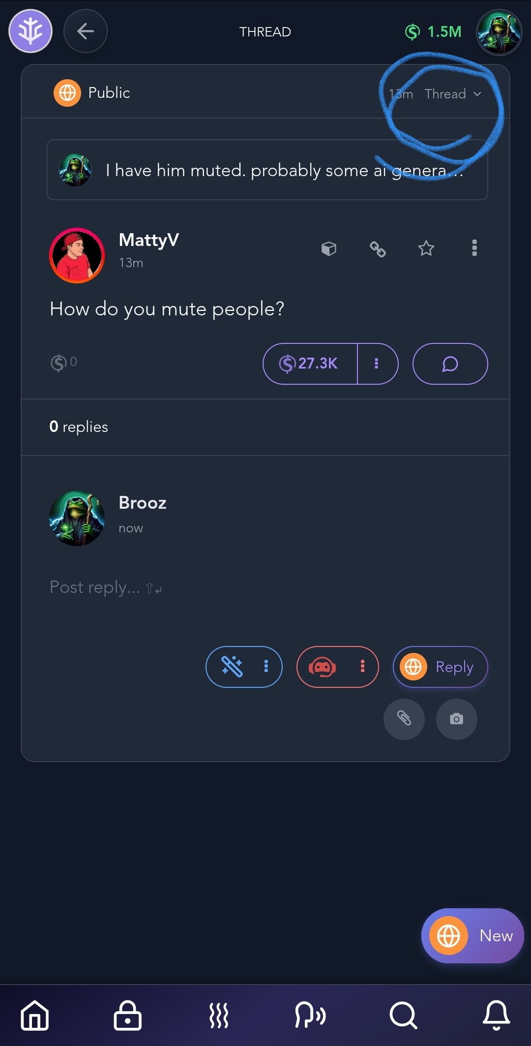9n one of their threads, click this drop down