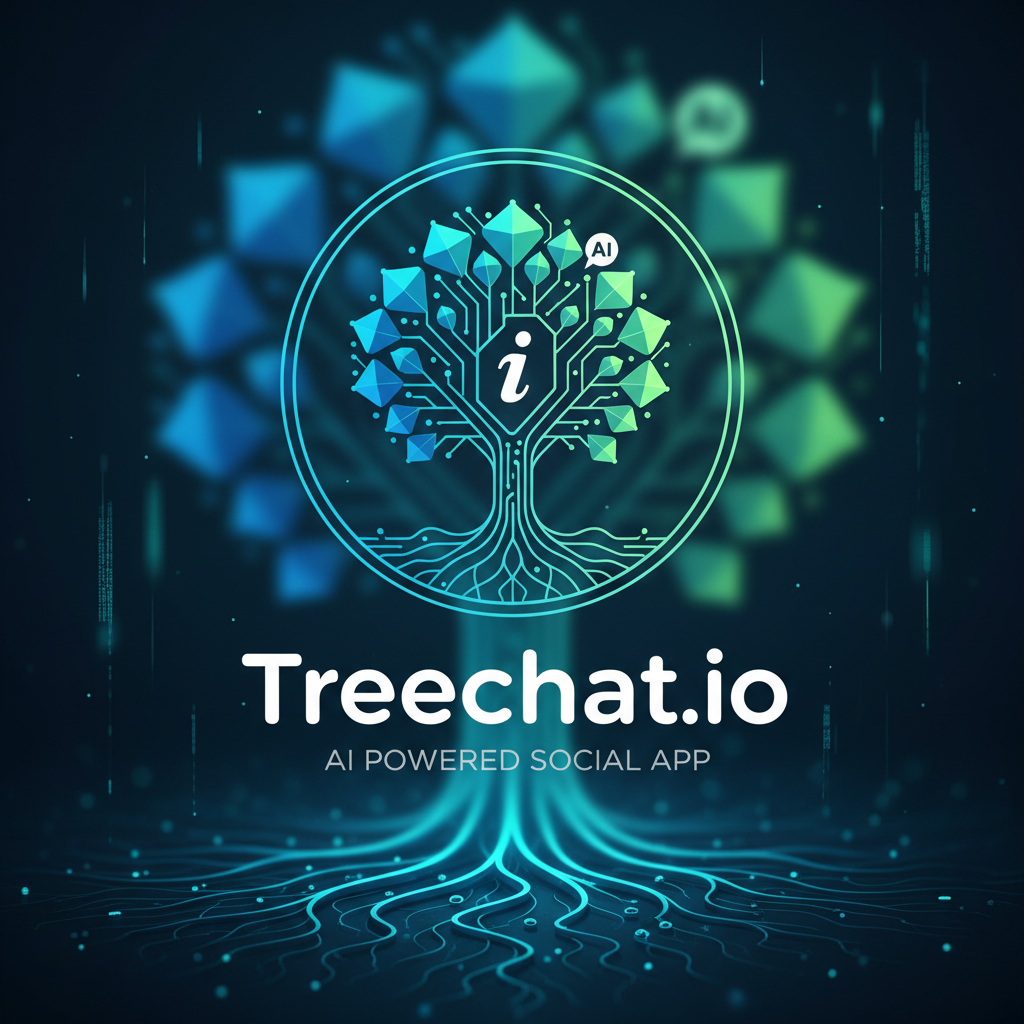 Treechat.io AI powered social app logo !nb