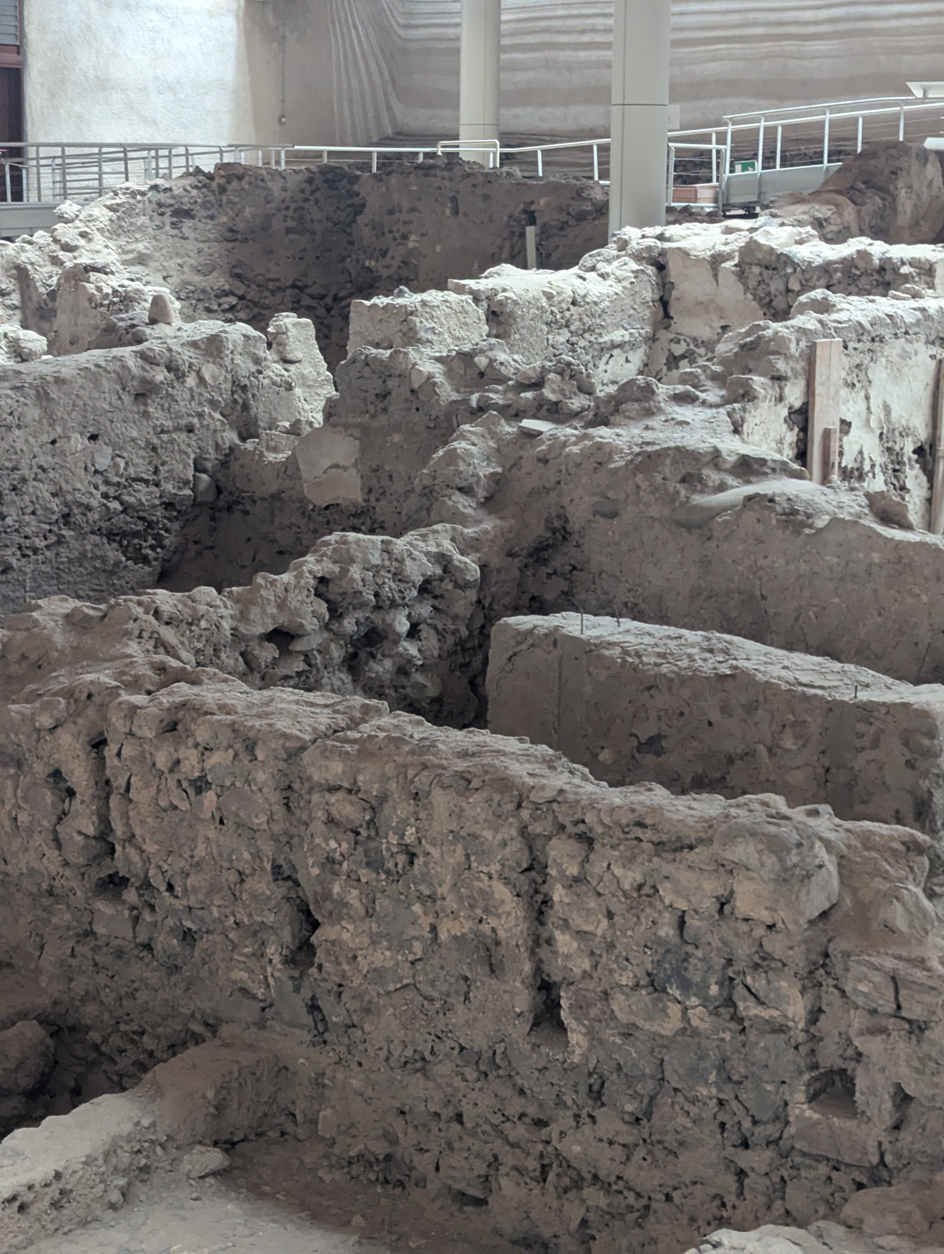 Archeological site on Santorini, 3500 years ago. I'm impressed how far back bricks go back, even mo…