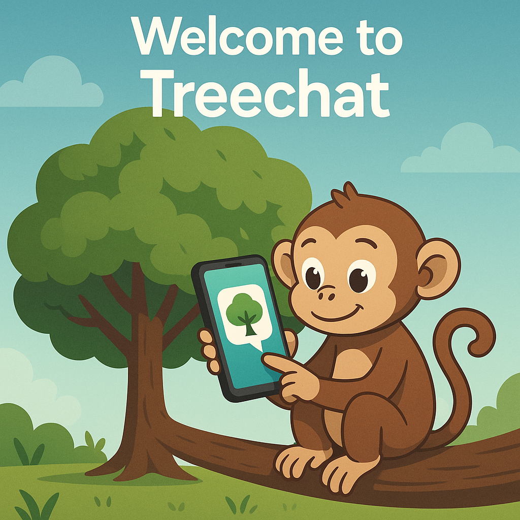 !gpt4o Welcome tó Treechat 🌳 📱🐵