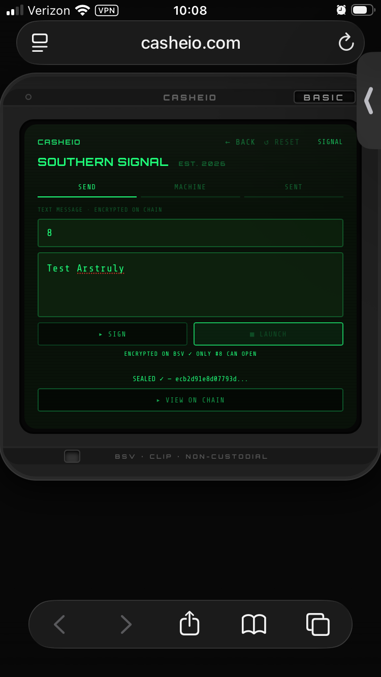 Tried sending a recorded message like four different times, & tried sending a text signed to get a …