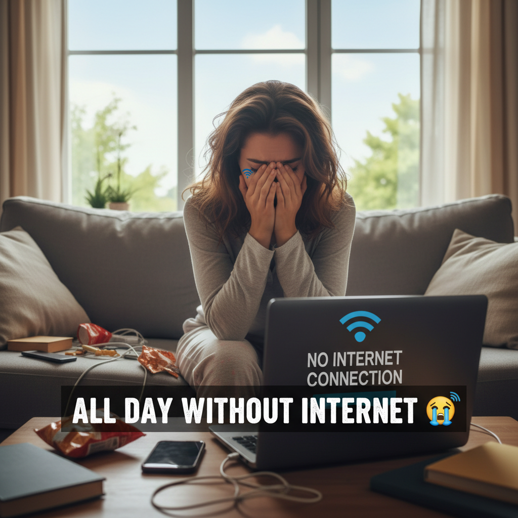 All day without internet 🛜😭!nb