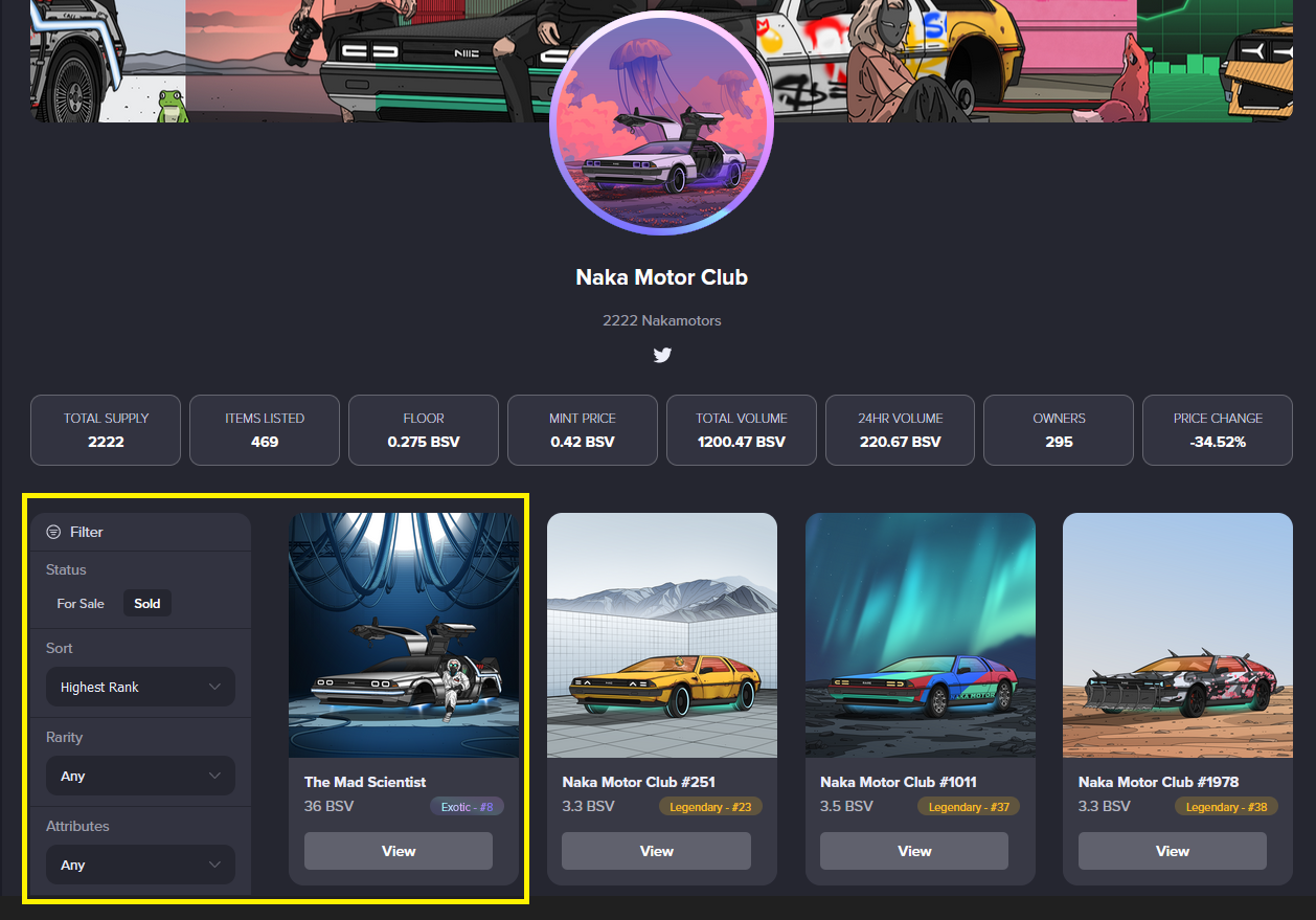 Hey @Bsvcrypto,
The Mad Scientist #8 by Naka Motor Club @nakamotorclub was an expensive item.
I had…
