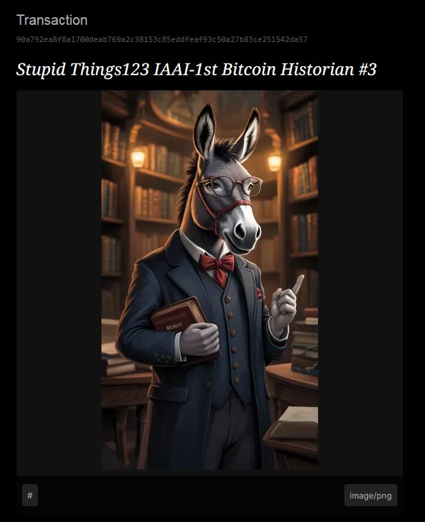 *Stupid Things123* IAAI-1st Bitcoin Historian
#3 / 2 BSV