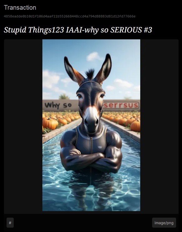 Stupid Things123 IAAI-why so SERIOUS
#3 / 7 BSV
@Bsvcrypto 🎃🏅