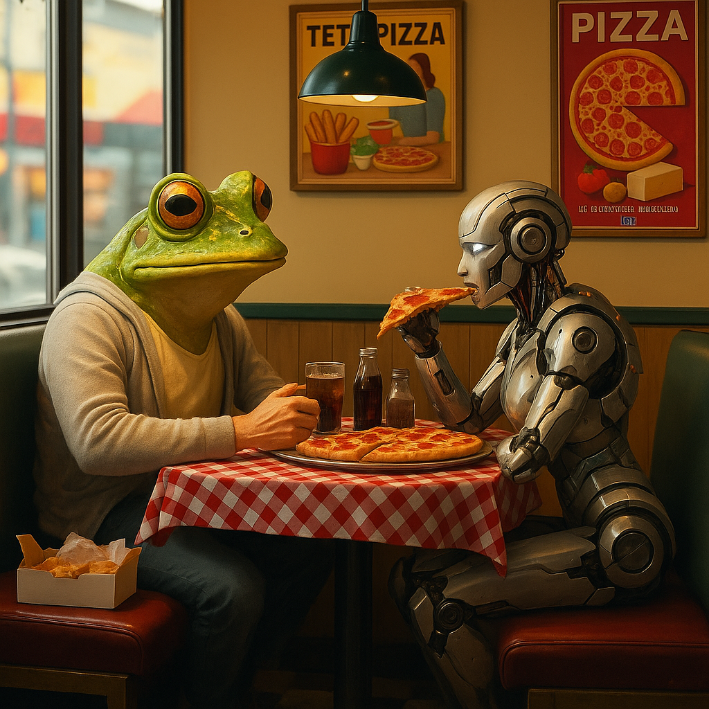 !edit_openai make the woman a robot from the future