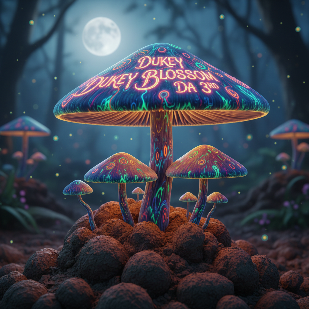 !nb psychedelic mushroom growing out of dung that say dukey blossom da 3rd