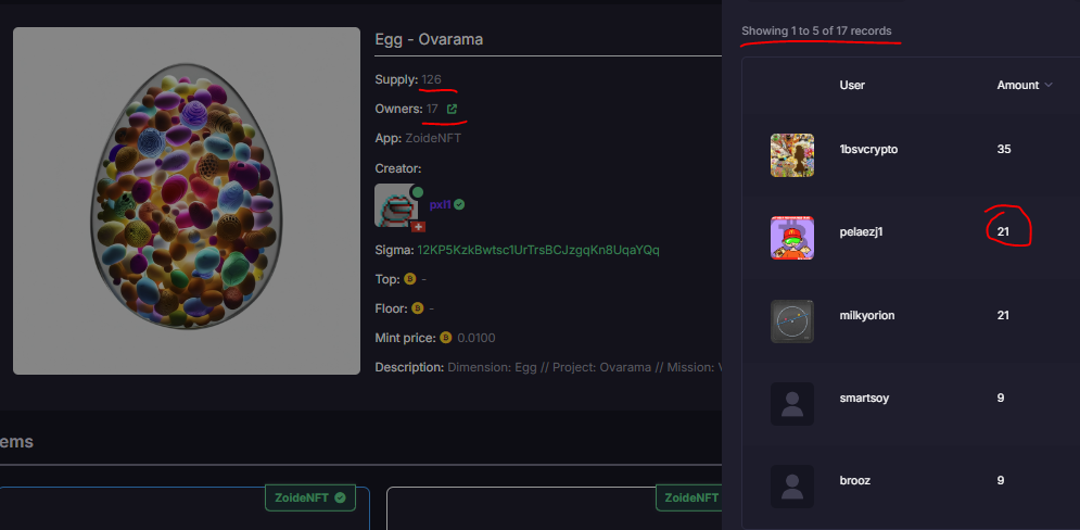 21 Eggs have picked me.
